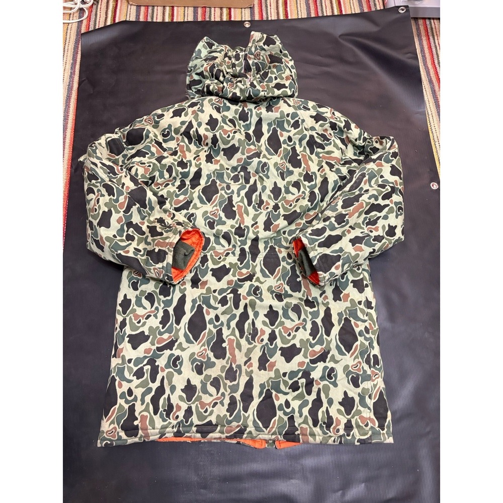 Vintage Y2K Country Duck Camo Insulated Jacket Sz M-XL Puffer Hunting Zip Hood - Picture 7 of 7